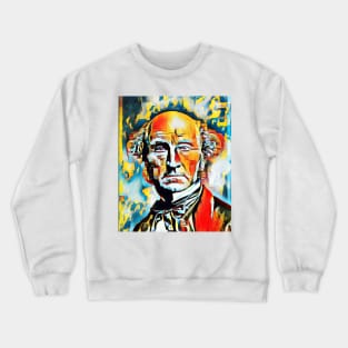 John Stuart Mill Abstract Portrait | John Stuart Mill Artwork 3 Crewneck Sweatshirt